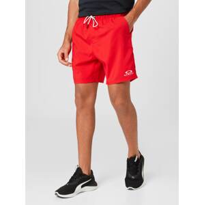OAKLEY Sportovní kalhoty 'CLEAR LAKE' červená / bílá