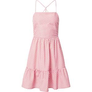 DeFacto Letní šaty světle růžová / červená