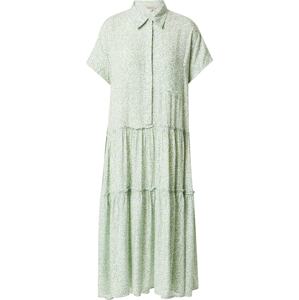 Herrlicher Košilové šaty 'Adelie' modrá / zelená / pastelově zelená