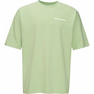 Multiply Apparel Tričko pastelově zelená / bílá