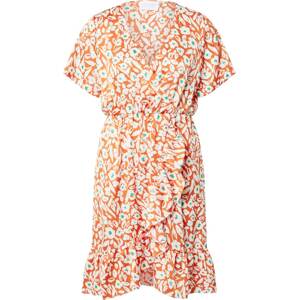 SISTERS POINT Letní šaty 'EZAI' zelená / oranžová / bílá