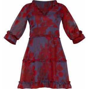 Chi Chi London Šaty fialkově modrá / rubínově červená