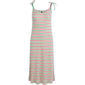 PIECES Letní šaty 'Sadie' zelená / broskvová / pink / bílá