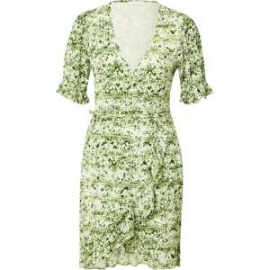 Freebird Letní šaty 'Rosy' světle zelená / tmavě zelená / bílá