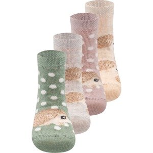 EWERS Ponožky tělová / světle béžová / pastelově zelená / starorůžová