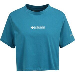 COLUMBIA Funkční tričko azurová modrá / bílá