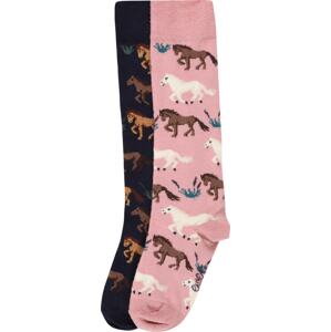 EWERS Ponožky 'Pferde' námořnická modř / mix barev / růžová