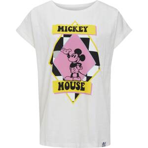 Recovered Tričko 'Mickey Mouse Pop Colour' režná / žlutá / fialová / černá / bílá