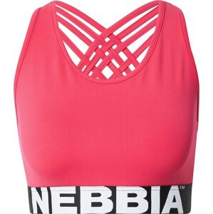 NEBBIA Sportovní podprsenka pink / černá / bílá