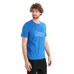 ICEBREAKER Funkční tričko 'Tee Alps' světlemodrá / tmavě modrá
