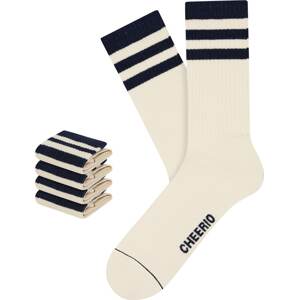CHEERIO* Sportovní ponožky 'Retro Tennis Type 4P' černá / bílá