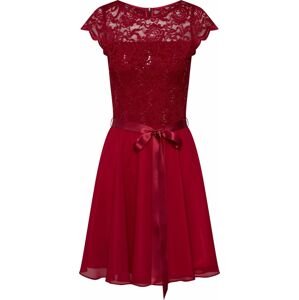 SWING Koktejlové šaty rubínově červená