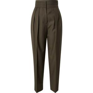 LeGer Premium Kalhoty se sklady v pase 'Sienna' tmavě hnědá