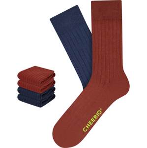 CHEERIO* Ponožky 'TOUGH GUY 4P' marine modrá / červená