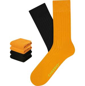 CHEERIO* Ponožky 'TOUGH GUY 4P' žlutá / černá