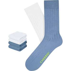 CHEERIO* Ponožky 'TOUGH GUY 4P' modrá / bílá