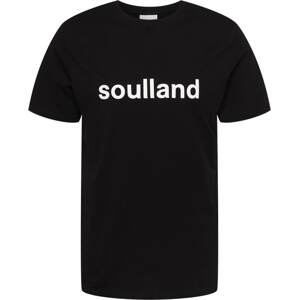 Soulland Tričko 'Chuck' černá / bílá