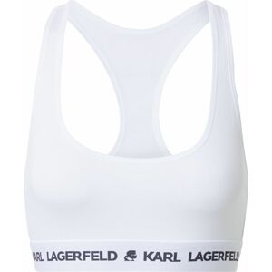 Karl Lagerfeld Podprsenka tmavě šedá / bílá