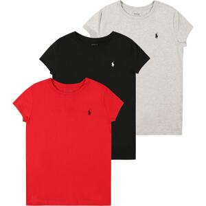 Polo Ralph Lauren Tričko šedý melír / červená / černá