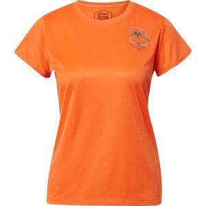 ASICS Funkční tričko 'Fujitrail' kouřově modrá / petrolejová / oranžová