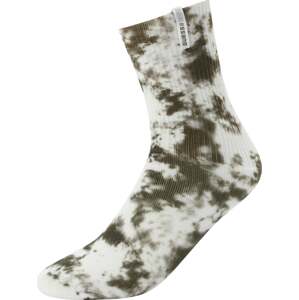 GUESS Sportovní ponožky olivová / bílá