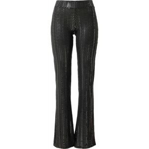 NEON & NYLON Kalhoty 'RICCA' černá / stříbrná