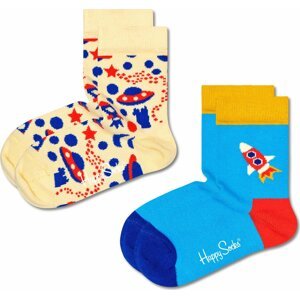 Happy Socks Ponožky námořnická modř / světlemodrá / pastelově žlutá / červená