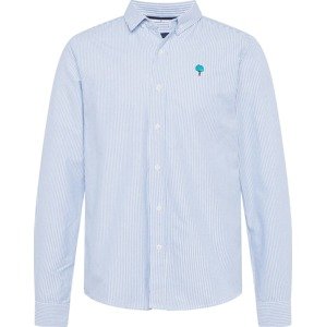 FAGUO Košile 'IVOY' kouřově modrá / bílá