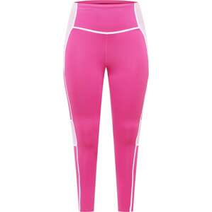 Reebok Sport Sportovní kalhoty pink / růžová / bílá