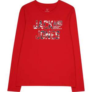 Jack & Jones Junior Tričko 'PEACE WALKER' marine modrá / červená / bílá