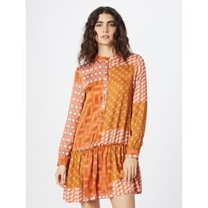 MAX&Co. Košilové šaty 'BAZAR' oranžová / růžová / bílá
