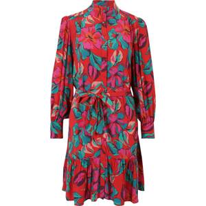 Y.A.S Petite Košilové šaty 'MIRIS' velbloudí / nefritová / pitaya / červená