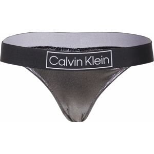 Calvin Klein Swimwear Spodní díl plavek stříbrně šedá / černá