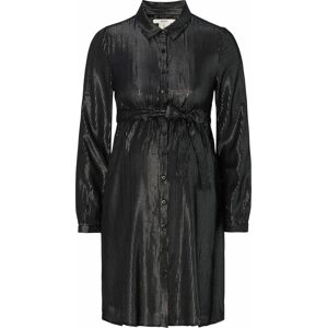 Esprit Maternity Košilové šaty černá / stříbrná