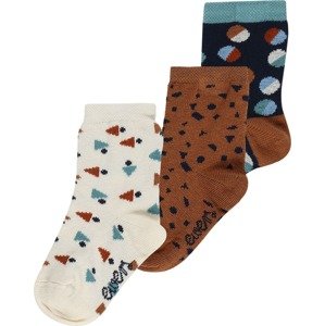 EWERS Ponožky béžová / noční modrá / hnědá