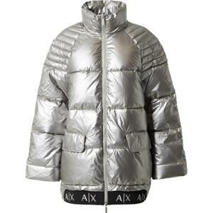 ARMANI EXCHANGE Zimní bunda černá / stříbrná