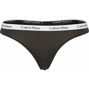 Calvin Klein Underwear Tanga 'Carousel' černá / bílá