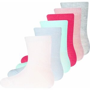EWERS Ponožky světlemodrá / šedý melír / pink / růžová / bílá