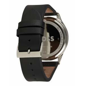 BOSS Black Analogové hodinky '43MM/3H/5ATM/SS CASE/BLACK DIAL/BLACK LE' černá / stříbrná