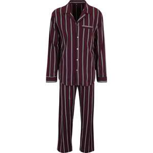 SCHIESSER Pyžamo dlouhé námořnická modř / ostružinová / bílá