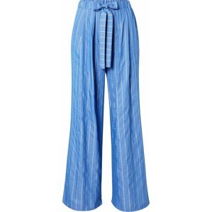 Koton Kalhoty se sklady v pase královská modrá / bílá