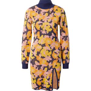 Chi Chi London Úpletové šaty námořnická modř / žlutá / oranžová / růžová