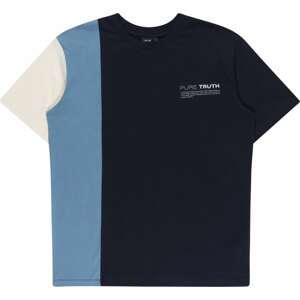 LMTD Tričko námořnická modř / kouřově modrá / bílá