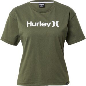 Hurley Funkční tričko olivová / bílá