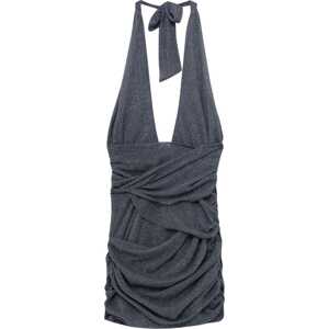 Pull&Bear Společenské šaty tmavě šedá