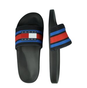 Tommy Jeans Pantofle modrá / červená / černá / bílá