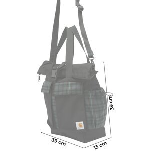 Carhartt WIP Nákupní taška 'Highbury' hnědá / tmavě šedá / mátová / černá