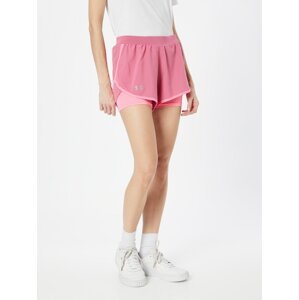UNDER ARMOUR Sportovní kalhoty 'Fly By 2.0' šedá / pink / světle růžová