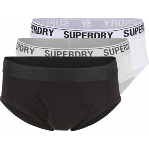 Superdry Slipy šedá / černá / bílá