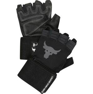 UNDER ARMOUR Sportovní rukavice 'Project Rock' šedá / černá / bílá